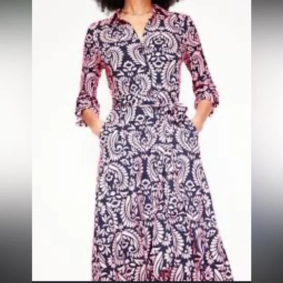 NWT Boden Marcia Spring summer Jersey Midi Shirt Dress - Picture 3 of 11